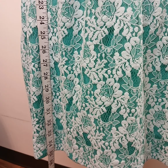Cynthia Rowley Teal Floral Lace Dress – Small - Picture 7 of 14